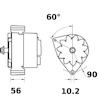 generátor MAHLE ORIGINAL MG 563