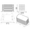 Olejový chladič, motorový olej MAHLE ORIGINAL CLC 350 001S