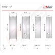 Sada ložiskových pánví pro klikový hřídel KING MB5014CP 020