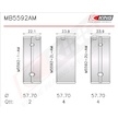 Sada ložiskových pánví pro klikový hřídel KING MB5592AM