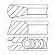Sada pístních kroužků GOETZE ENGINE 08-335800-10