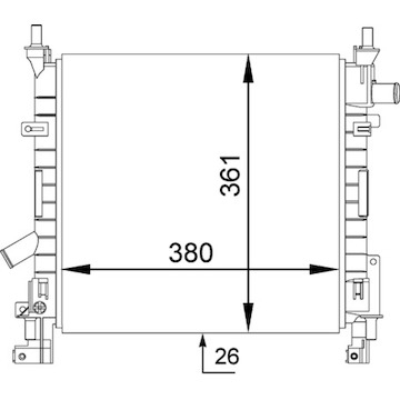 Chladič, chlazení motoru MAHLE ORIGINAL CR 1350 000S