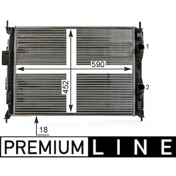 Chladič, chlazení motoru MAHLE ORIGINAL CR 14 000P