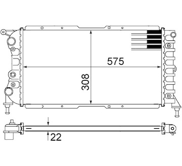 Chladič, chlazení motoru MAHLE ORIGINAL CR 1441 000S