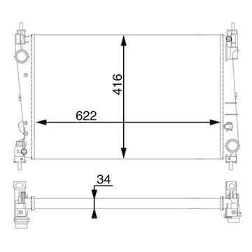 Chladič, chlazení motoru MAHLE ORIGINAL CR 1582 000S