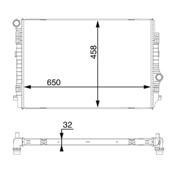 Chladič, chlazení motoru MAHLE ORIGINAL CR 1593 000S