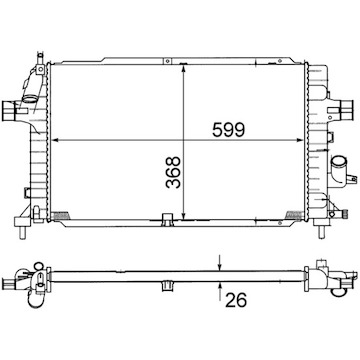 Chladič, chlazení motoru MAHLE ORIGINAL CR 1687 000S