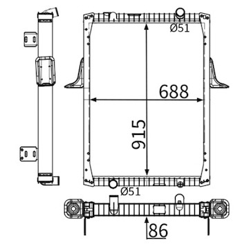 Chladič, chlazení motoru MAHLE ORIGINAL CR 2090 000S