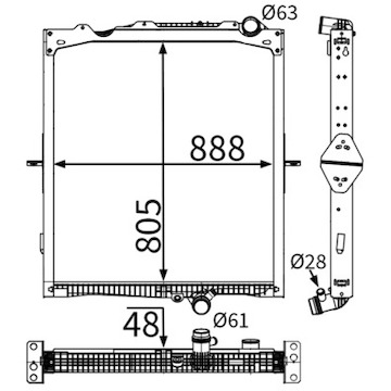 Chladič, chlazení motoru MAHLE ORIGINAL CR 2092 000S