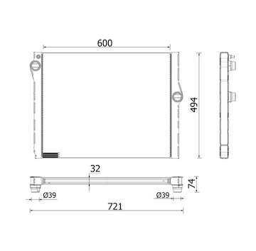 Chladič, chlazení motoru MAHLE ORIGINAL CR 2333 000P