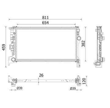 Chladič, chlazení motoru MAHLE ORIGINAL CR 2334 000P