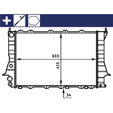Chladič, chlazení motoru MAHLE ORIGINAL CR 358 000S