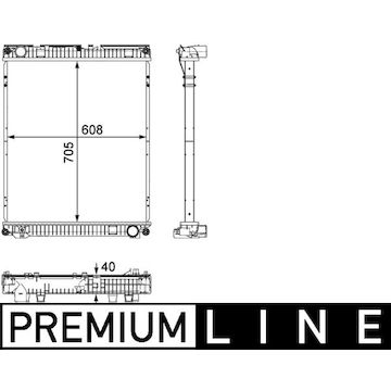 Chladič, chlazení motoru MAHLE ORIGINAL CR 784 000P