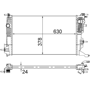 Chladič, chlazení motoru MAHLE ORIGINAL CR 840 001S