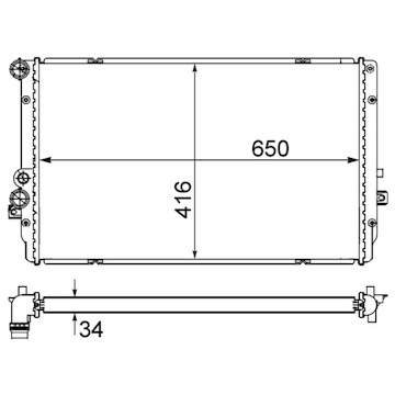 Chladič, chlazení motoru MAHLE ORIGINAL CR 854 000S