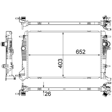Chladič, chlazení motoru MAHLE ORIGINAL CR 857 000S