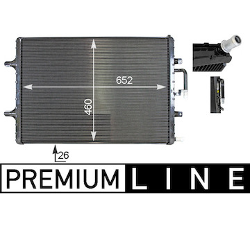 Chladič nízké teploty, chladič plnicího vzduchu MAHLE ORIGINAL CIR 2 000P