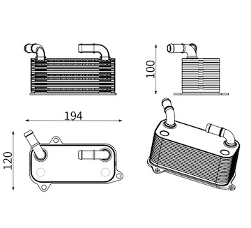 Chladič oleje, automatická převodovka MAHLE ORIGINAL CLC 392 000S