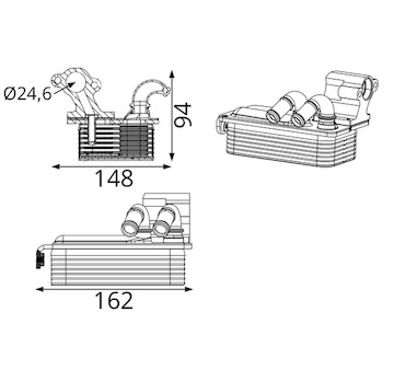 Chladič oleje, automatická převodovka MAHLE ORIGINAL CLC 424 000S