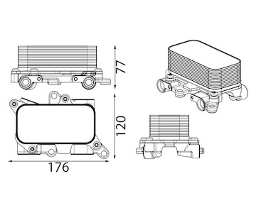 Chladič oleje, automatická převodovka MAHLE ORIGINAL CLC 445 000S