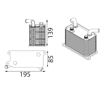 Chladič oleje, automatická převodovka MAHLE ORIGINAL CLC 62 000S