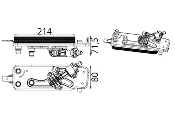 Chladič oleje, automatická převodovka MAHLE ORIGINAL CLC 90 000S