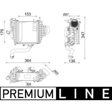 Chladič turba MAHLE ORIGINAL CI 641 000P