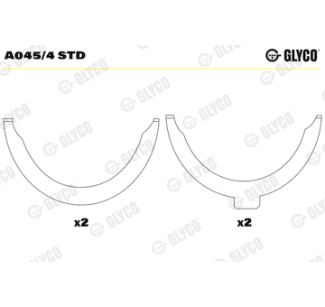 Distanční kotouč, kliková hřídel GLYCO A045/4 STD