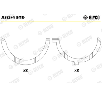 Distanční kotouč, kliková hřídel GLYCO A113/4 STD