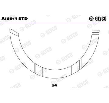 Distanční kotouč, kliková hřídel GLYCO A169/4 STD
