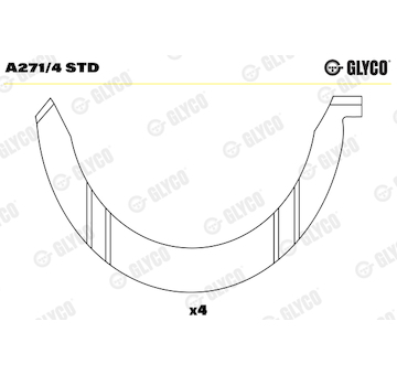 Distanční kotouč, kliková hřídel GLYCO A271/4 STD