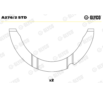 Distanční kotouč, kliková hřídel GLYCO A276/2 STD