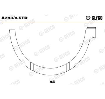 Distanční kotouč, kliková hřídel GLYCO A293/4 STD