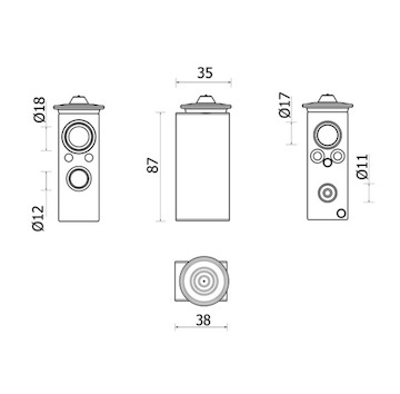 Expanzní ventil, klimatizace MAHLE ORIGINAL AVE 146 000P