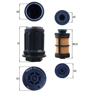 Filtr, roztok močoviny MAHLE ORIGINAL UX 3KIT