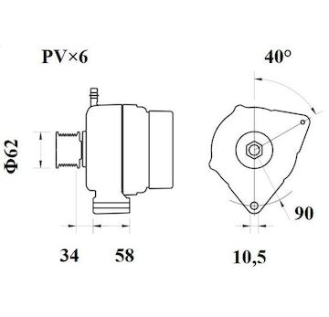 generátor MAHLE ORIGINAL MG 1212