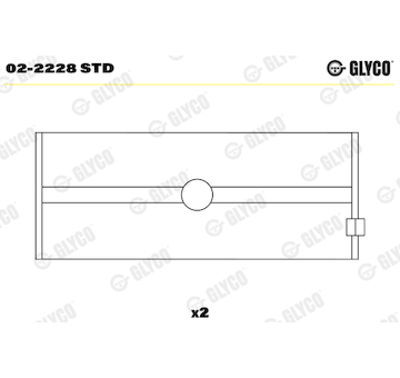 Hlavní ložiska klikového hřídele GLYCO 02-2228 STD