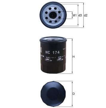 Hydraulický filtr, automatická převodovka MAHLE ORIGINAL HC 174