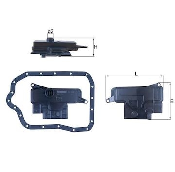 Hydraulický filtr, automatická převodovka MAHLE ORIGINAL HX 234D