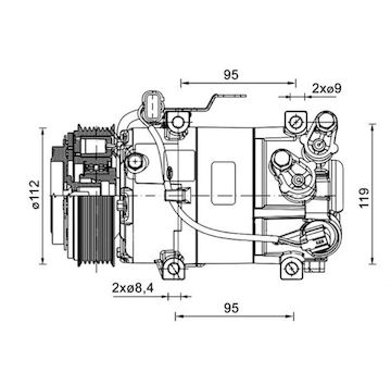 Kompresor, klimatizace MAHLE ORIGINAL ACP 1461 000P