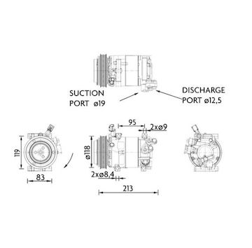 Kompresor, klimatizace MAHLE ORIGINAL ACP 1468 000P