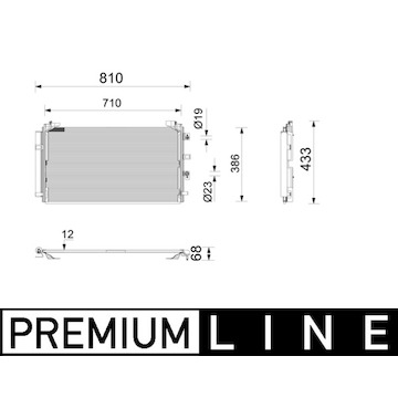 Kondenzátor, klimatizace MAHLE ORIGINAL AC 1210 000P