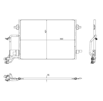 Kondenzátor, klimatizace MAHLE ORIGINAL AC 255 001S