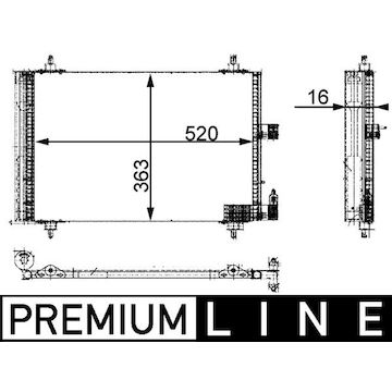 Kondenzátor, klimatizace MAHLE ORIGINAL AC 350 000P