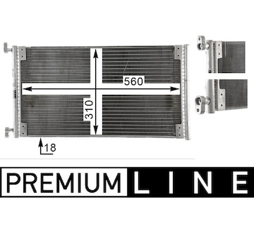 Kondenzátor, klimatizace MAHLE ORIGINAL AC 832 000P