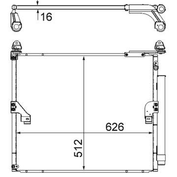 Kondenzátor, klimatizace MAHLE ORIGINAL AC 862 000S