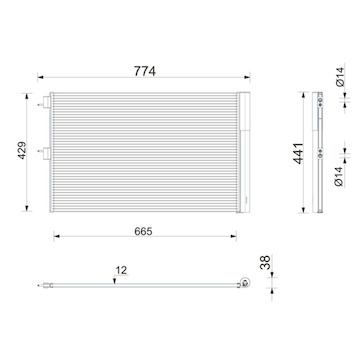 Kondenzátor, klimatizace MAHLE ORIGINAL AC 911 000P
