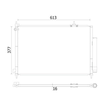 Kondenzátor, klimatizace MAHLE ORIGINAL AC 927 000S