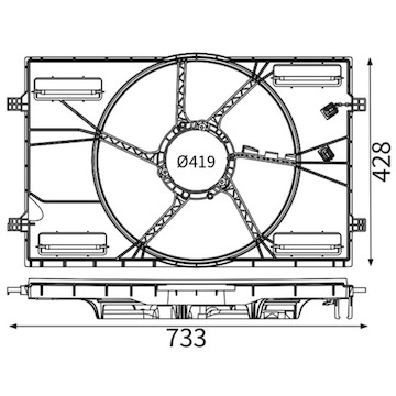 Kryt ventilátoru MAHLE ORIGINAL CFS 25 000S