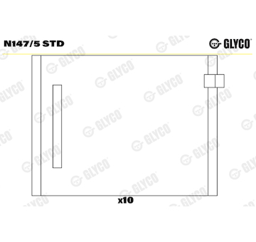 Ložisko vačkového hřídele GLYCO N147/5 STD